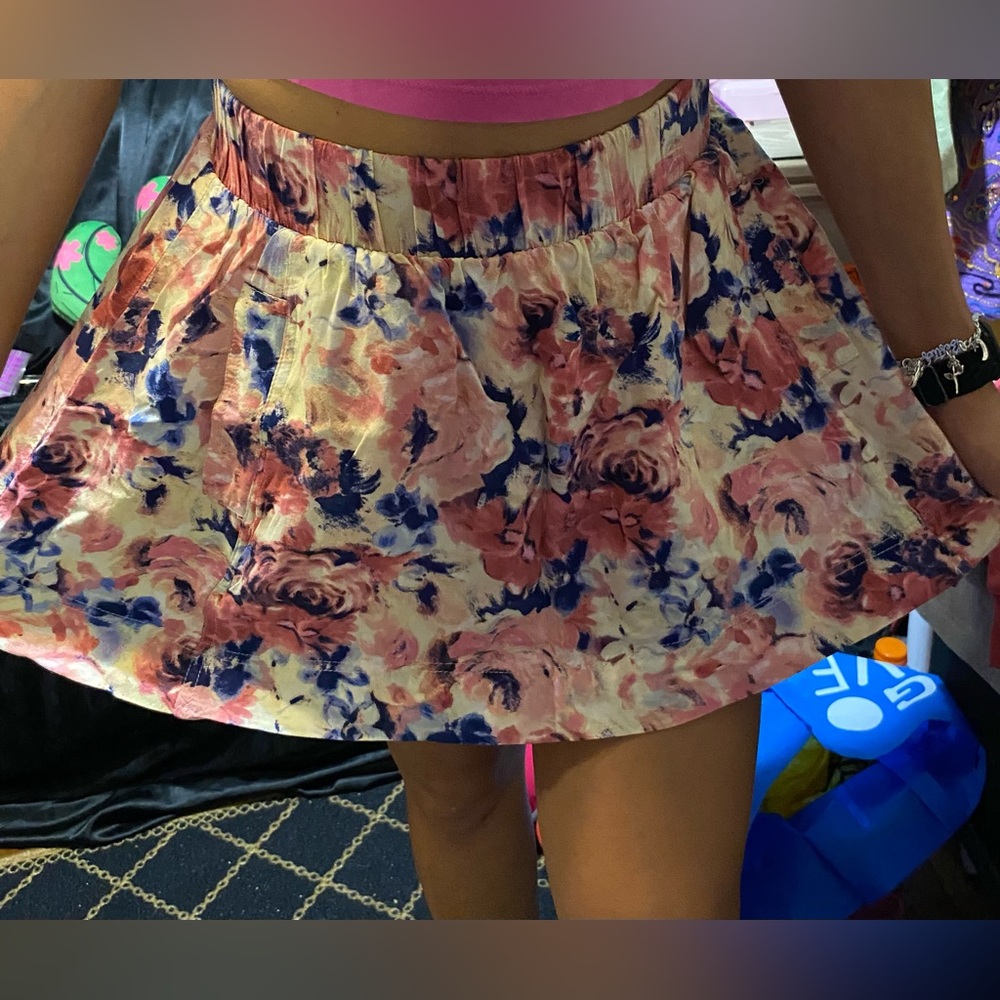 Vintage Floral Mini Skirt